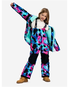 Брюки утепленные с принтом для девочки, Мультицвет Button blue