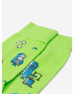 Комплект носков St.Friday Socks x Sock Club Moscow, Город будущего, Две пары носков, Черный St. friday