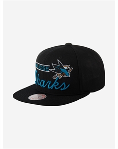 Бейсболка с прямым козырьком MITCHELL NESS 6HSSLD21213-SJSBLCK San Jose Sharks NHL (черный), Черный Mitchell and ness