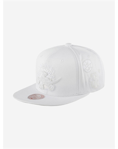 Бейсболка с прямым козырьком MITCHELL NESS HHSS2995-TRAYYPPPWHIT Toronto Raptors NBA (белый), Белый Mitchell and ness