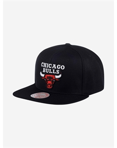 Бейсболка с прямым козырьком MITCHELL NESS HHSS2976-CBUYYPPPBLCK Chicago Bulls NBA (черный), Черный Mitchell and ness