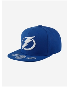 Бейсболка с прямым козырьком MITCHELL NESS 6HSSSH22089-TBLBLUE Tampa Bay Lightning NHL (синий), Синий Mitchell and ness