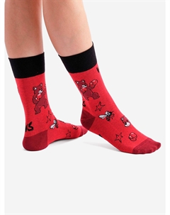 Носки с рисунками St.Friday Socks, Мошки против мишки, Красный St. friday