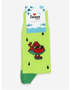 Носки с рисунками St.Friday Socks, Долька арбуза, Зеленый St. friday