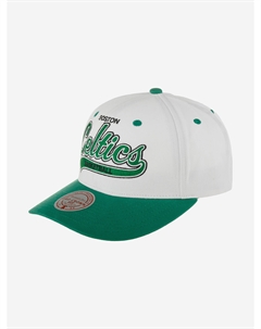 Бейсболка MITCHELL NESS HHSS7289-BCEYYPPPWHIT Boston Celtics NBA (зеленый), Зеленый Mitchell and ness