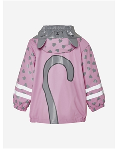 Непромокаемая куртка без подклада "Кошечка" для девочки, Розовый Playshoes