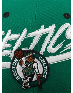 Бейсболка с прямым козырьком MITCHELL NESS HHSS5732-BCEYYPPPGNBK Boston Celtics NBA (зеленый), Зеленый Mitchell and ness