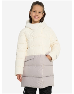 Пуховик для девочек, Белый Outventure