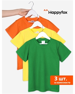 Набор детских футболок 3 шт, Мультицвет Happyfox