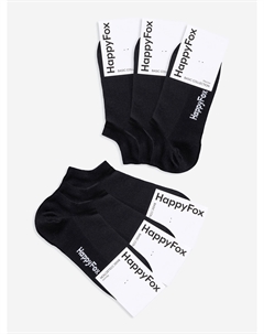 Носки, набор 6 пар, в сетку, хлопковые, Черный Happyfox