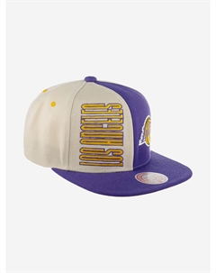 Бейсболка с прямым козырьком MITCHELL NESS HHSS5290-LALYYPPPOFWH Los Angeles Lakers NBA (фиолетовый), Фиолетовый Mitchell and ness