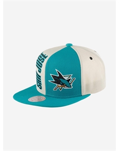Бейсболка с прямым козырьком MITCHELL NESS HHSS5371-SJSYYPPPOFWH San Jose Sharks NHL (голубой), Голубой Mitchell and ness