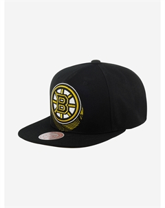 Бейсболка с прямым козырьком MITCHELL NESS HHSS6086-BBNYYPPPBLCK Boston Bruins NHL (черный), Черный Mitchell and ness