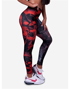 Легинсы женские спортивные, лосины для спорта, тайтсы, Красный Barka