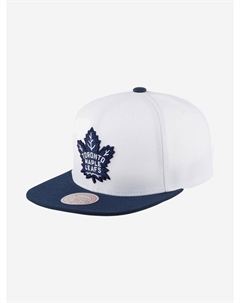 Бейсболка с прямым козырьком MITCHELL NESS HHSS5367-TMLYYPPPWHBL Toronto Maple Leafs NHL (белый), Белый Mitchell and ness