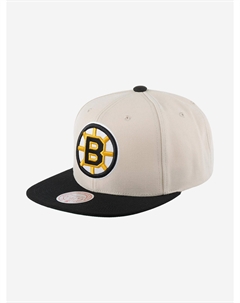 Бейсболка с прямым козырьком MITCHELL NESS 6HSSSH22085-BBNOFWH Boston Bruins NHL (бежевый), Бежевый Mitchell and ness