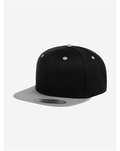Бейсболка с прямым козырьком 6089MT (черный), Черный Flexfit