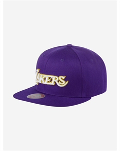 Бейсболка с прямым козырьком MITCHELL NESS 6HSSMM20203-LALPURP Los Angeles Lakers NBA (фиолетовый), Фиолетовый Mitchell and ness