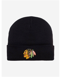 Шапка с отворотом 21019A-CBH Chicago Blackhawks Cuffed Knit NHL (черный), Черный American needle