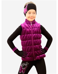 Жилетка для фигурного катания детская бархатная, Розовый Icedress