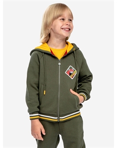 Толстовка на молнии цвета хаки, Зеленый Button blue