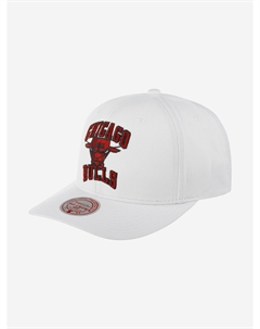 Бейсболка MITCHELL NESS HHSS5717-CBUYYPPPWHIT Chicago Bulls NBA (белый), Белый Mitchell and ness