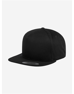 Бейсболка с прямым козырьком 6007 (черный), Черный Flexfit