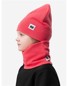 Комплект (шапка, снуд) для девочки, Розовый Bodo