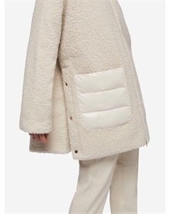 Пальто утепленное женское оверсайз Calithe, Бежевый Geox