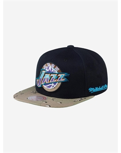 Бейсболка с прямым козырьком MITCHELL NESS HHSS1101-UJAYYPPPBLCK Utah Jazz NBA (черный), Черный Mitchell and ness