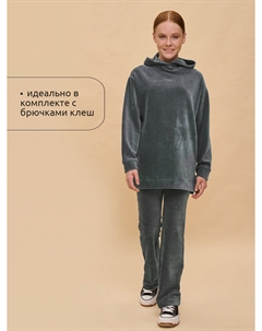 Толстовка, худи для девочек, Зеленый Pelican