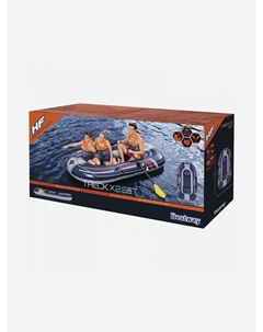 Лодка надувная 61068 Treck X2 Set + вёсла + насос (262 х 145 см), Синий Bestway