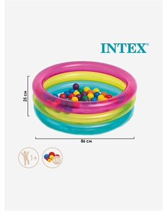 Надувной сухой бассейн с шариками 48674NP (86х25см) 1-3 лет, Мультицвет Intex