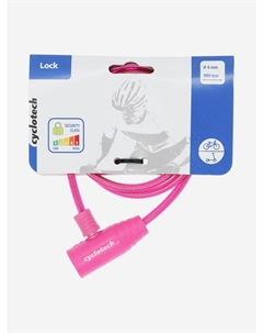 Замок велосипедный с ключами CLK-2, Розовый Cyclotech