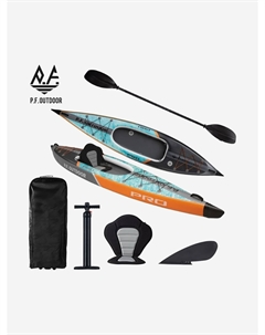 Каяк одноместный с веслом P.F. Outdoor Solo UV 390х80х40см, Серый Dama