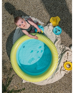 Детский надувной бассейн Dippy, 80 см. Цвет: банановый и синий, Желтый Quut