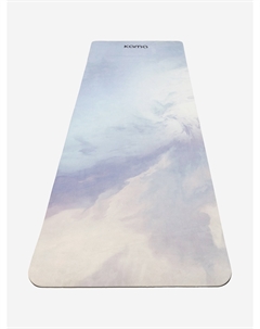 Коврик для йоги и фитнеса, TPE, микрофибра, Голубой Kama