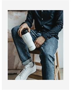 Термокружка вакуумная Tumbler 470 мл, крышка 360, тепло до 8 часов, белый, Белый Bobber