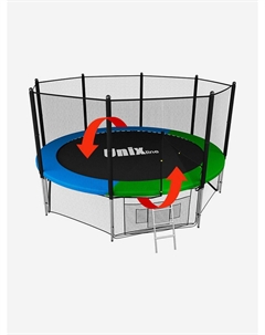 Батут каркасный Classic 12 ft, общий диаметр 366 см, до 160 кг, Черный Unix line