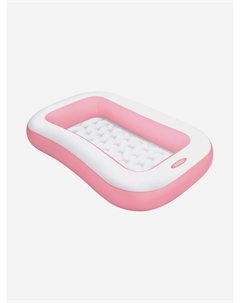 Бассейн 58423NP детский с надувным дном 166х100х25см 90л, Розовый Intex