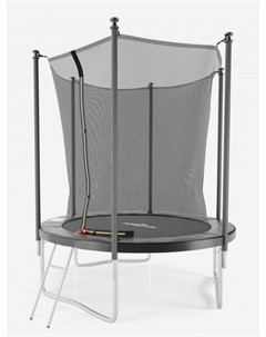 Батут с защитной сеткой JUMP4FUN 6 ft черный с лестницей, Серый Dfc