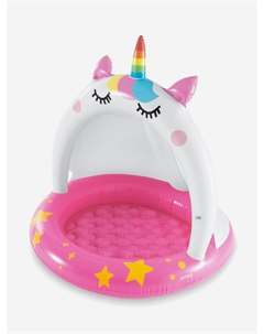 Детский надувной бассейн с навесом 58438NP (102х102см) от 1-3 лет, Розовый Intex