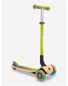 Самокат PRIMO FOLDABLE WOOD LIGHTS, Зеленый Globber