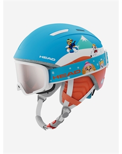 Шлем горнолыжный детский Mojo Set Paw с маской в комплекте S2 (VLT 20%), Синий Head