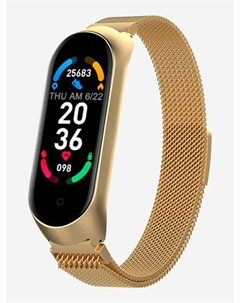 Смарт-часы BRSM66BGWB с фитнес-трекером, будильником, трекером сна, Золотой Bandrate smart