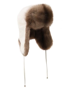 Шапка-ушанка из меха норки и соболя Victoria kusenkova