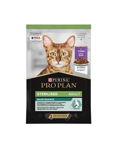 Корм для стерилизованных кошек Pro Plan Nutrisavour для профилактики МКБ, беззерновой, с уткой 85 г (кусочки в соусе) Purina pro plan