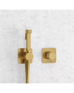 Гигиенический душ Schunter A8251.285.237.213 со смесителем, С ВНУТРЕННЕЙ ЧАСТЬЮ, золото Wasserkraft