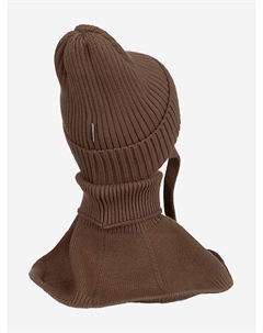 Комплект (шапка и манишка), Коричневый Nikastyle