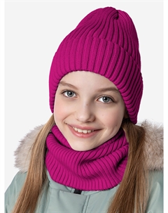 Комплект (шапка и снуд), Розовый Nikastyle